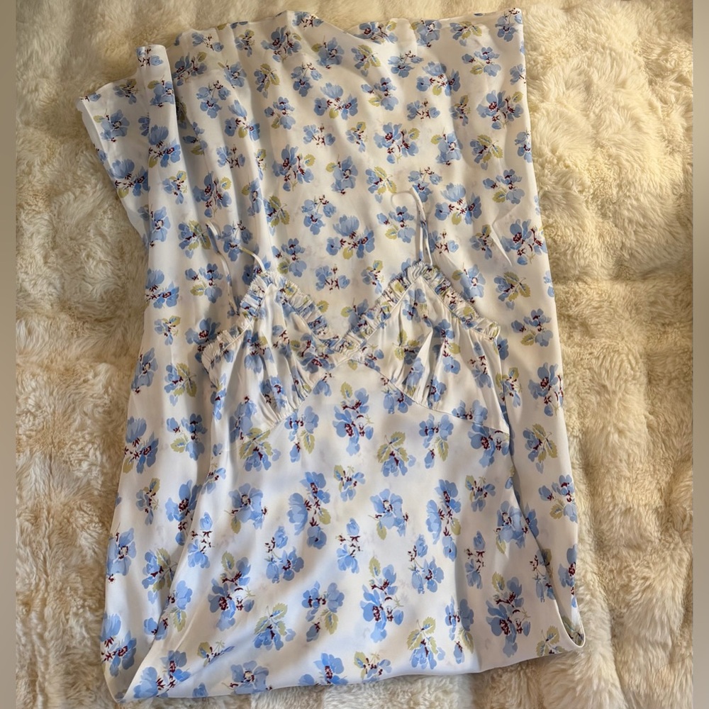 DOEN SANDIA DRESS IN BLEU FROLICKING FLORAL, brand new, never worn, No flaws. - Picture 7 of 10